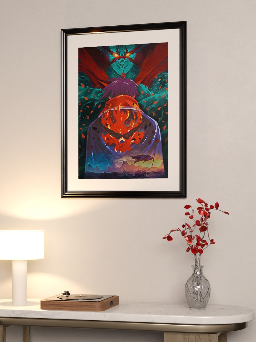 09 | Double Tengen Toppa Gurren-Lagann Anime Poster Çerçevesiz Yüksek Kalite Anime Duvar Poster