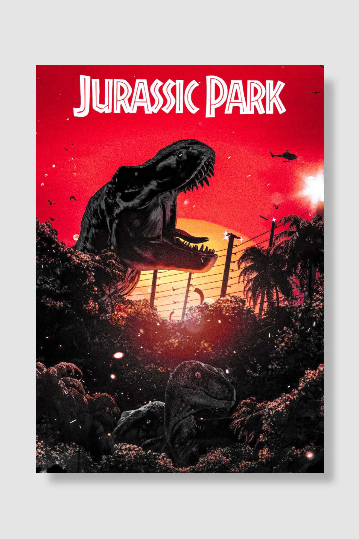 Jurassic Park Film Poster Çerçevesiz Yüksek Kalite Film Afiş Duvar Poster