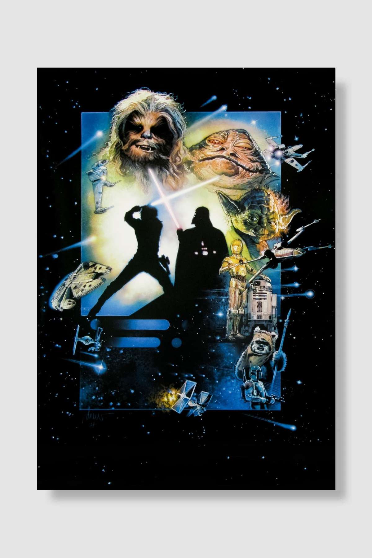 Yıldız Savaşları: Jedi'nin Dönüşü - Return of the Jedi Film Poster Çerçevesiz Yüksek Kalite Film Afiş Duvar Poster