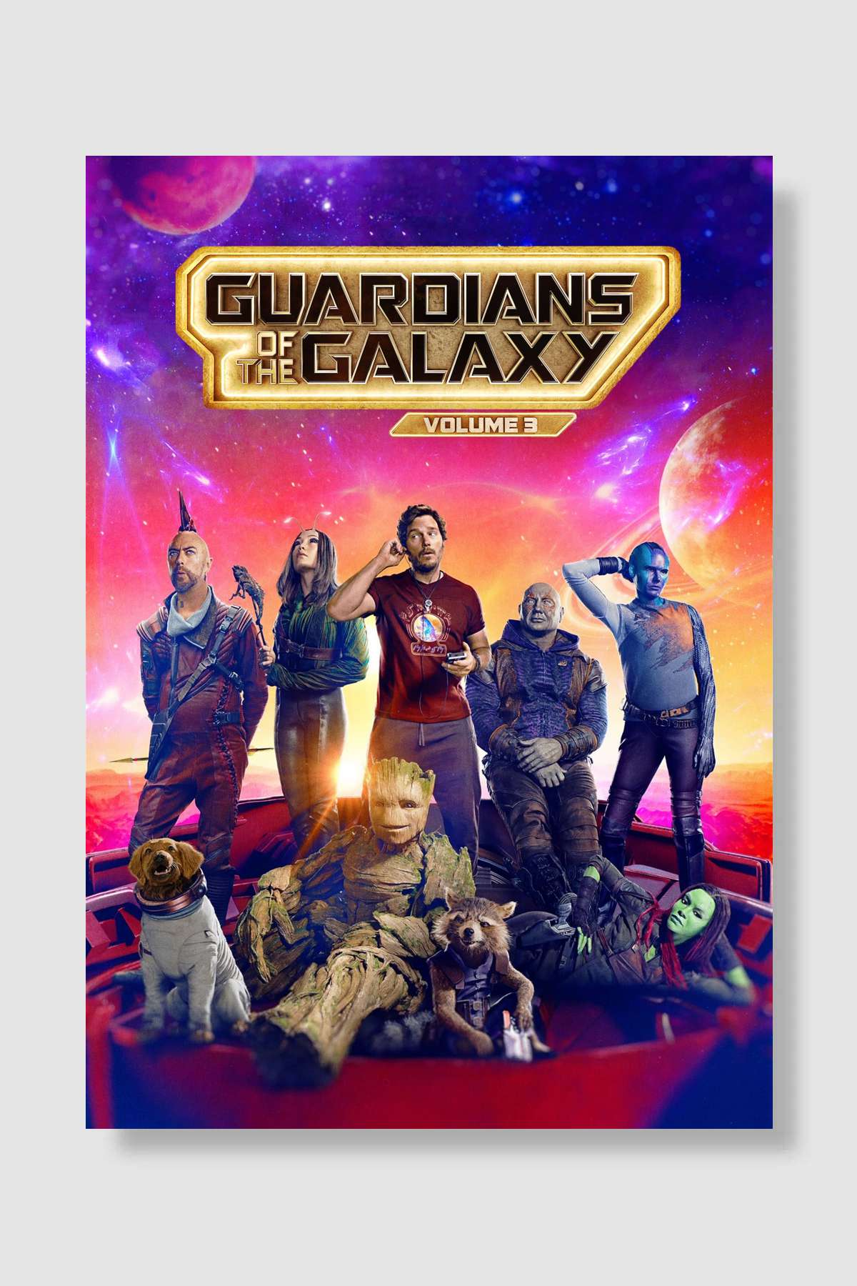 Galaksinin Koruyucuları 3 - Guardians of the Galaxy Vol. 3 Film Poster Çerçevesiz Yüksek Kalite Film Afiş Duvar Poster