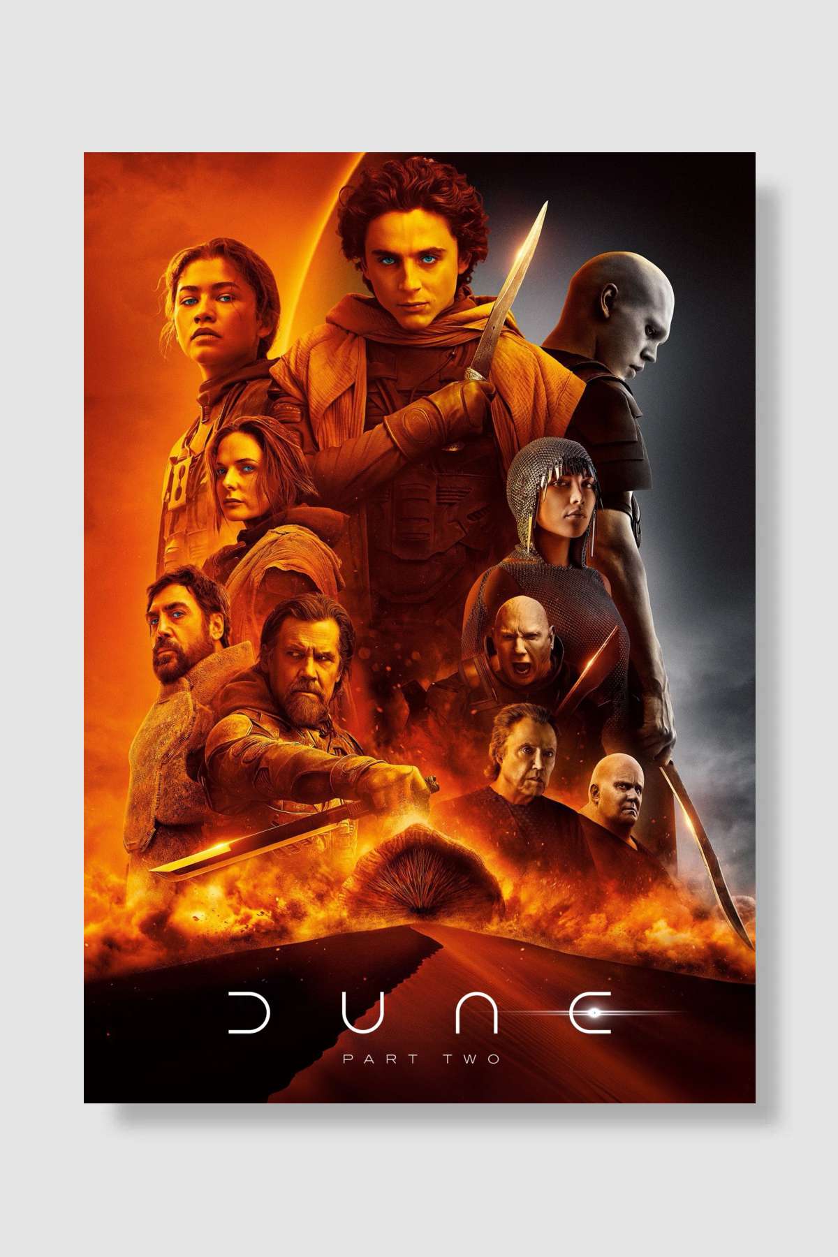 Dune: Çöl Gezegeni Bölüm İki - Dune: Part Two Film Poster Çerçevesiz Yüksek Kalite Film Afiş Duvar Poster