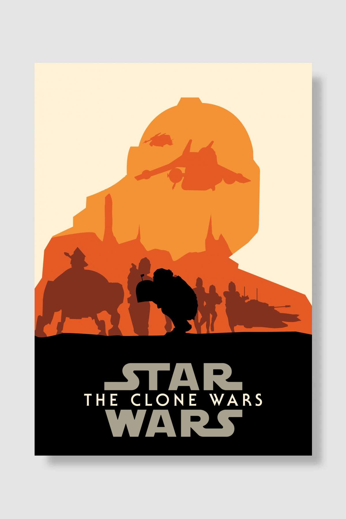 Star Wars: Klon Savaşları - Star Wars: The Clone Wars Dizi Poster Çerçevesiz Yüksek Kalite Dizi Afiş Duvar Poster