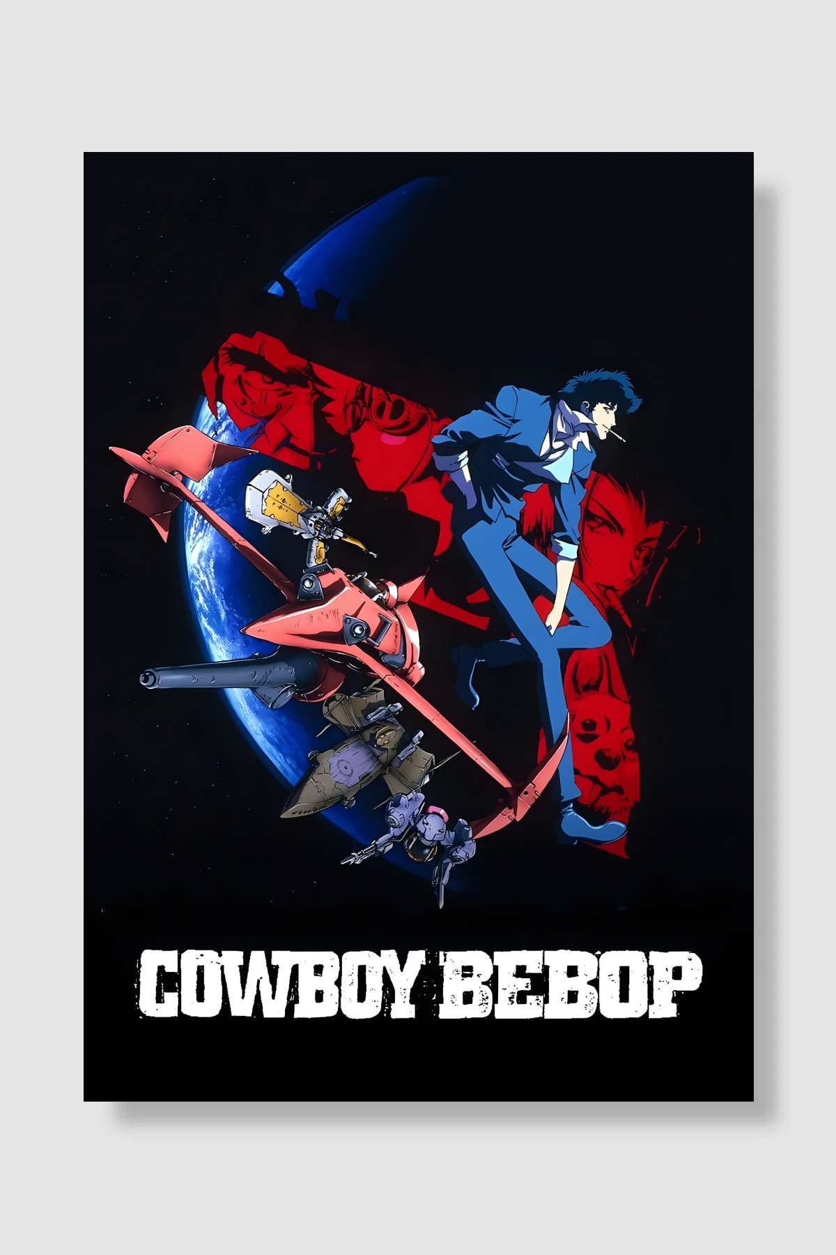 Cowboy Bebop - カウボーイビバップ Dizi Poster Çerçevesiz Yüksek Kalite Dizi Afiş Duvar Poster