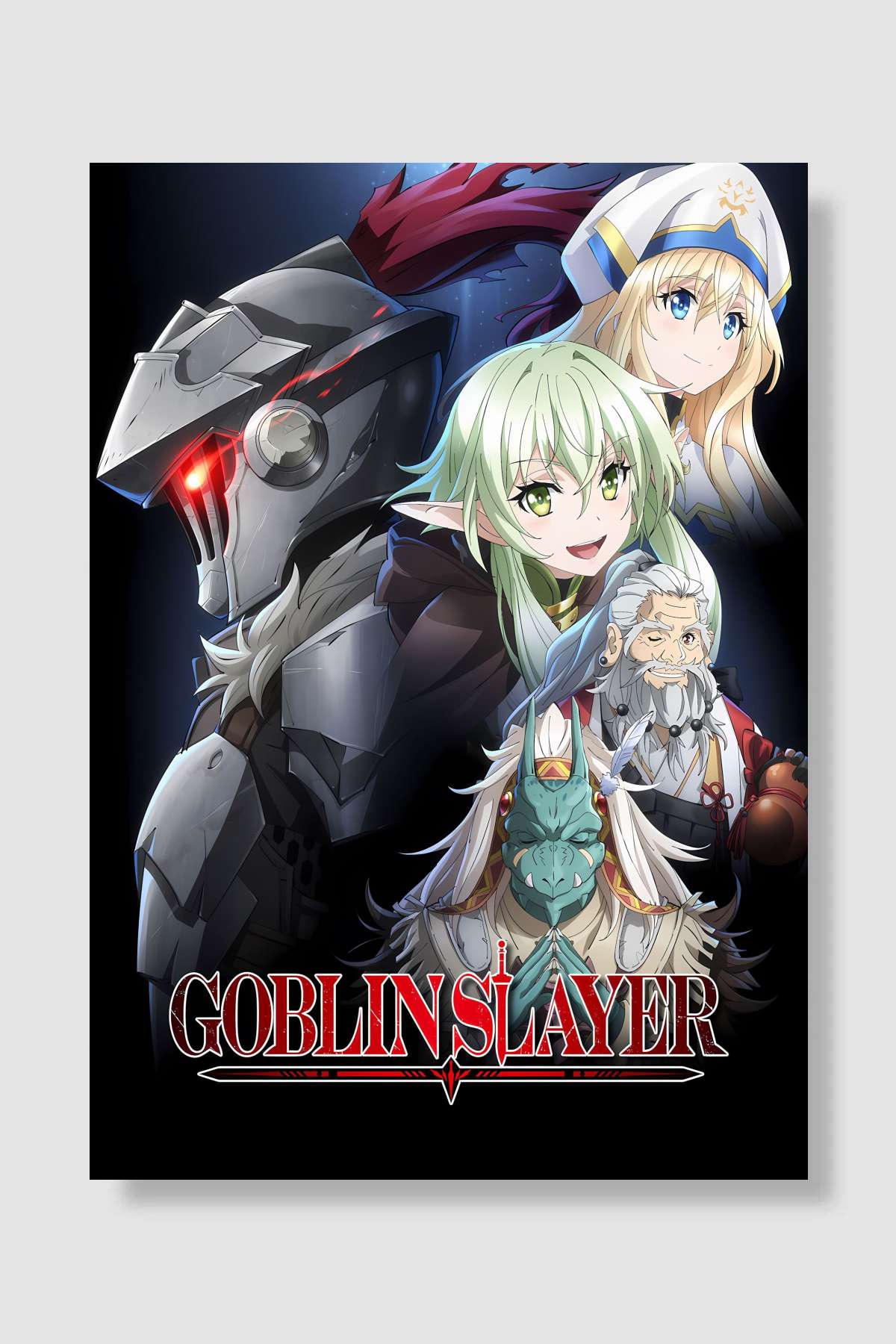 Goblin Slayer - ゴブリンスレイヤー Dizi Poster Çerçevesiz Yüksek Kalite Dizi Afiş Duvar Poster