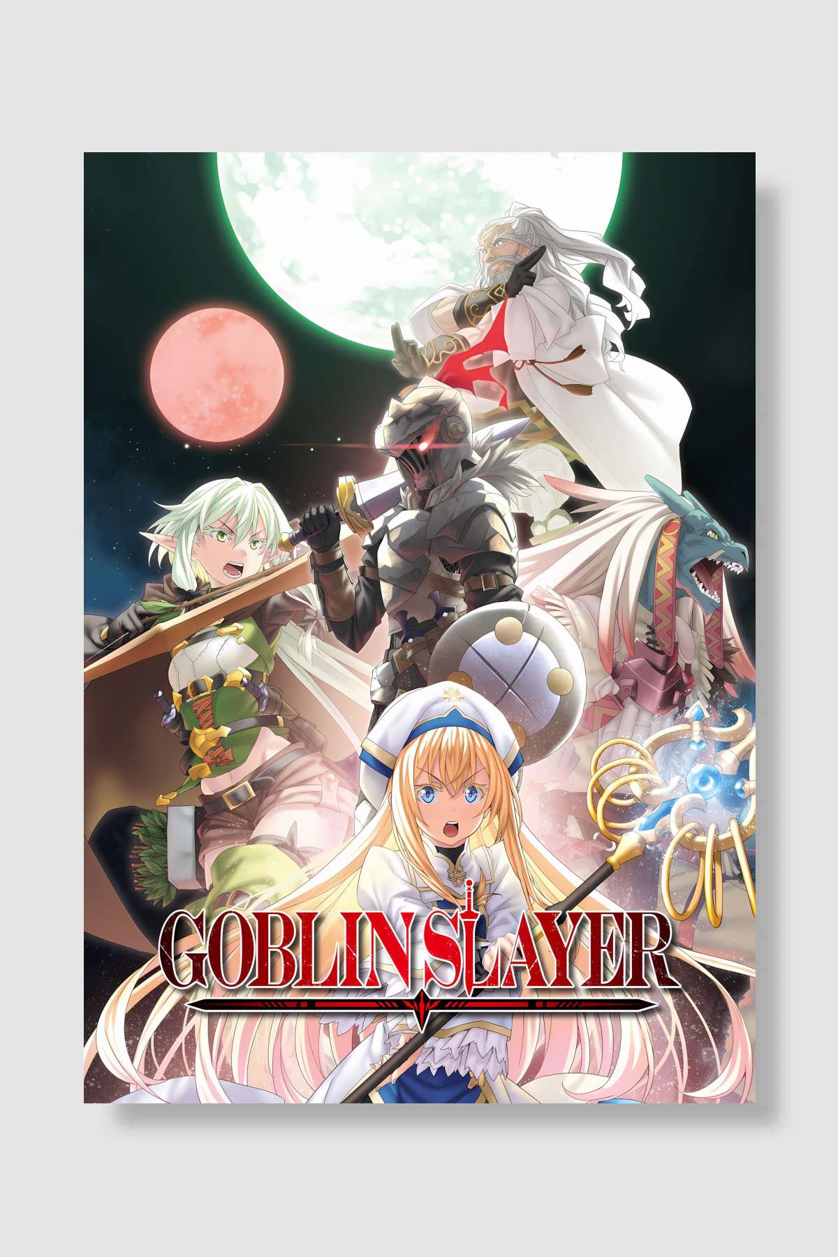 Goblin Slayer - ゴブリンスレイヤー Dizi Poster Çerçevesiz Yüksek Kalite Dizi Afiş Duvar Poster