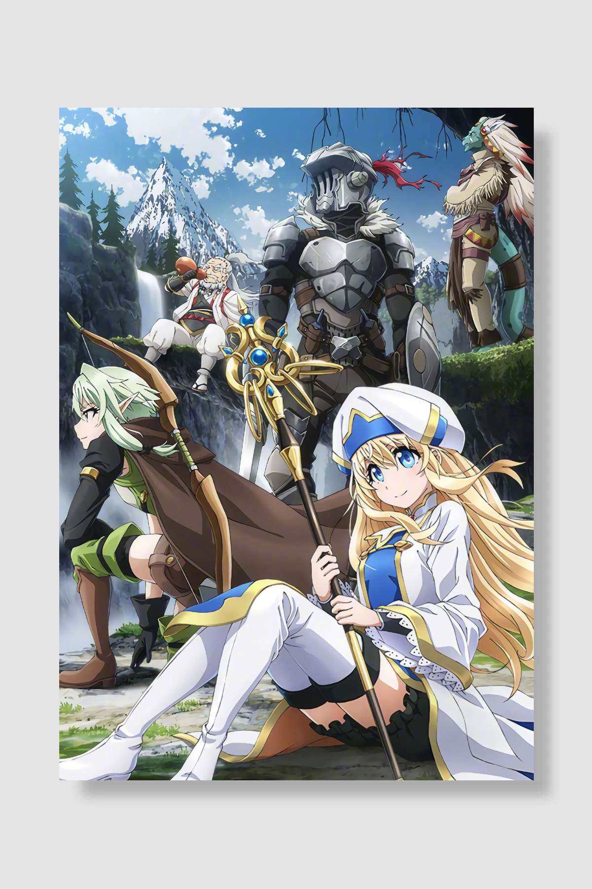 Goblin Slayer - ゴブリンスレイヤー Dizi Poster Çerçevesiz Yüksek Kalite Dizi Afiş Duvar Poster