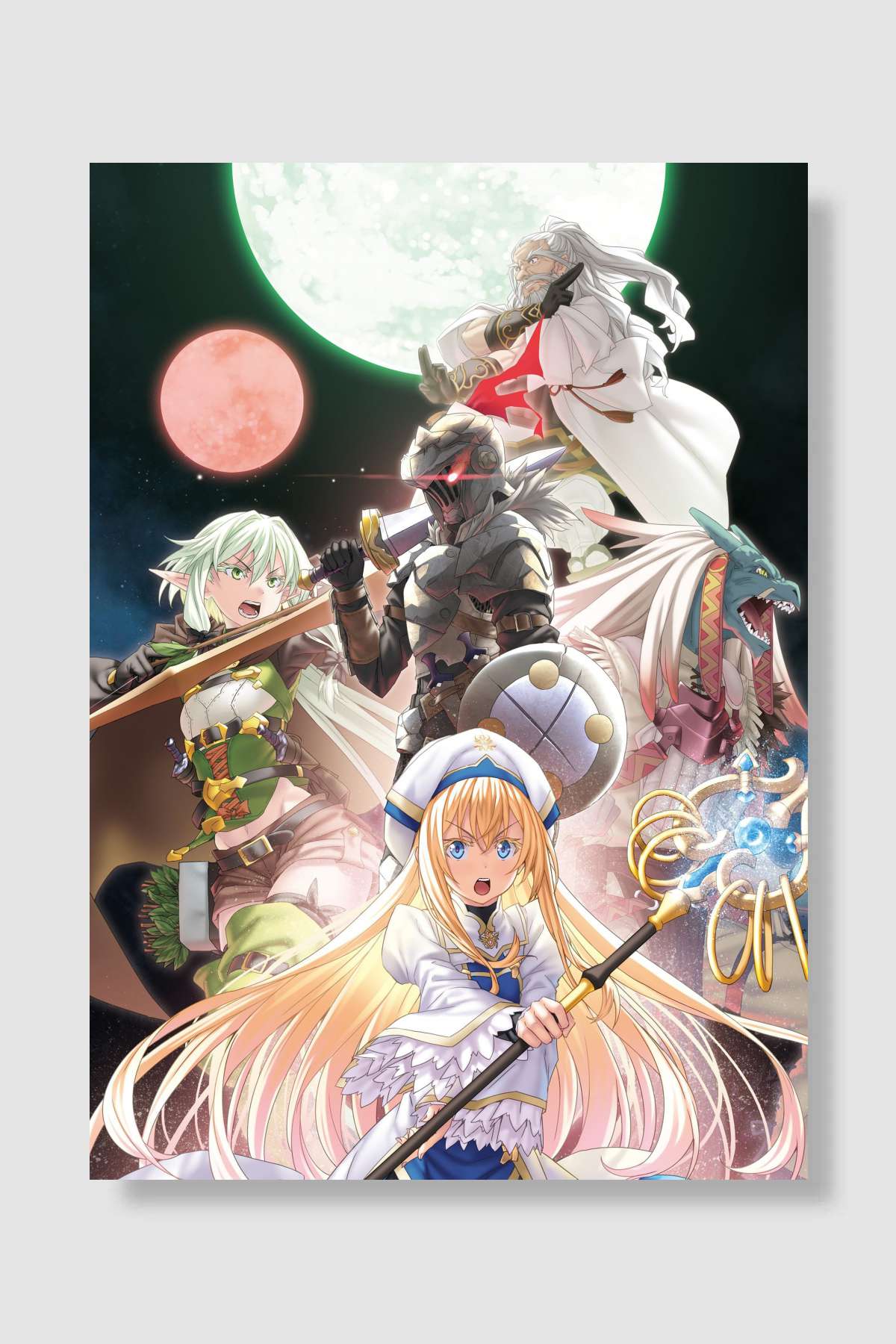 Goblin Slayer - ゴブリンスレイヤー Dizi Poster Çerçevesiz Yüksek Kalite Dizi Afiş Duvar Poster