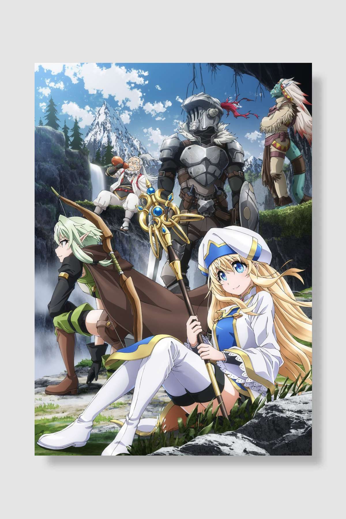 Goblin Slayer - ゴブリンスレイヤー Dizi Poster Çerçevesiz Yüksek Kalite Dizi Afiş Duvar Poster