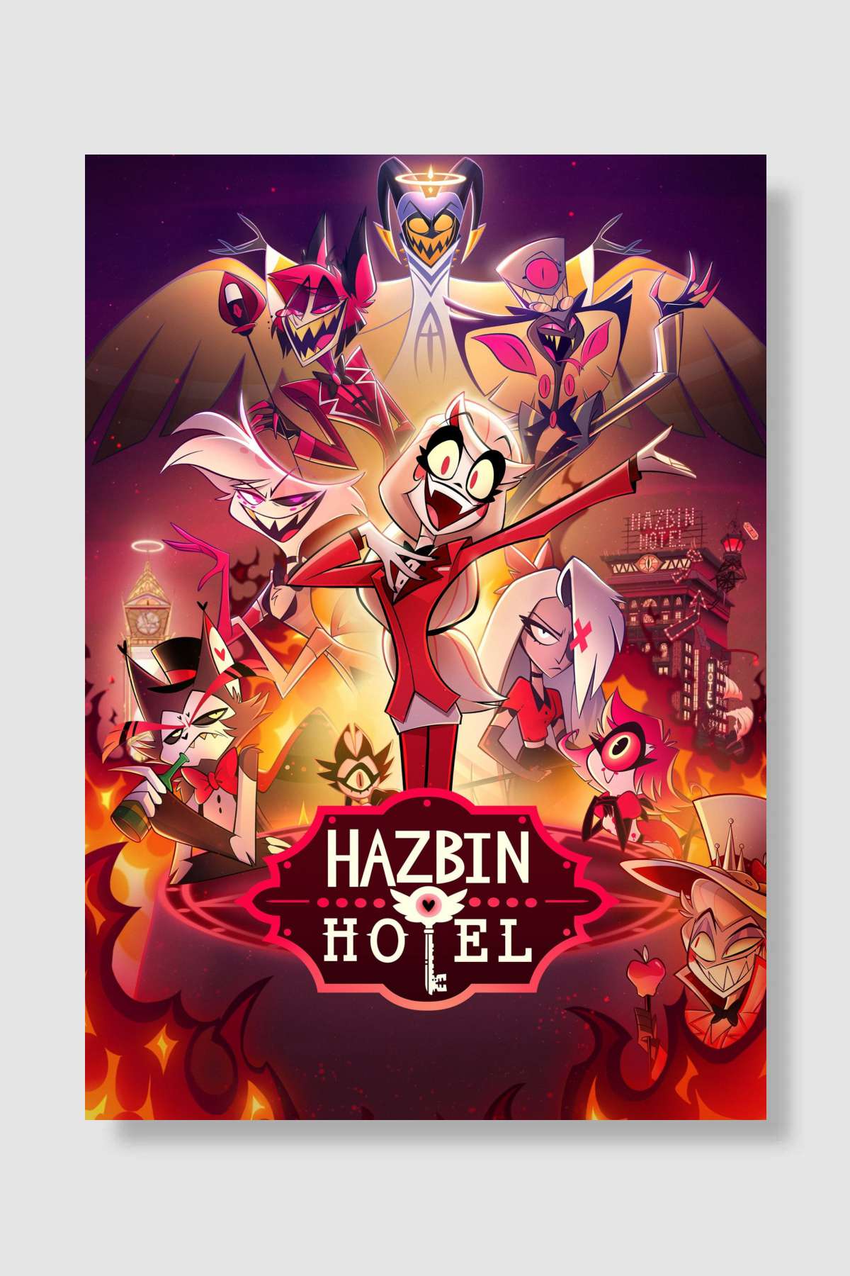 Hazbin Hotel Dizi Poster Çerçevesiz Yüksek Kalite Dizi Afiş Duvar Poster