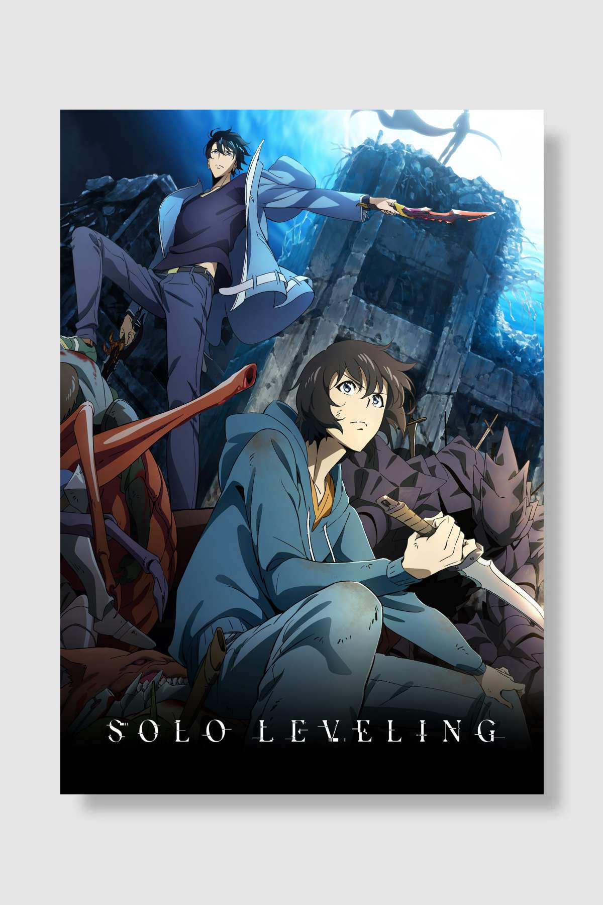 Solo Leveling - 俺だけレベルアップな件 Dizi Poster Çerçevesiz Yüksek Kalite Dizi Afiş Duvar Poster