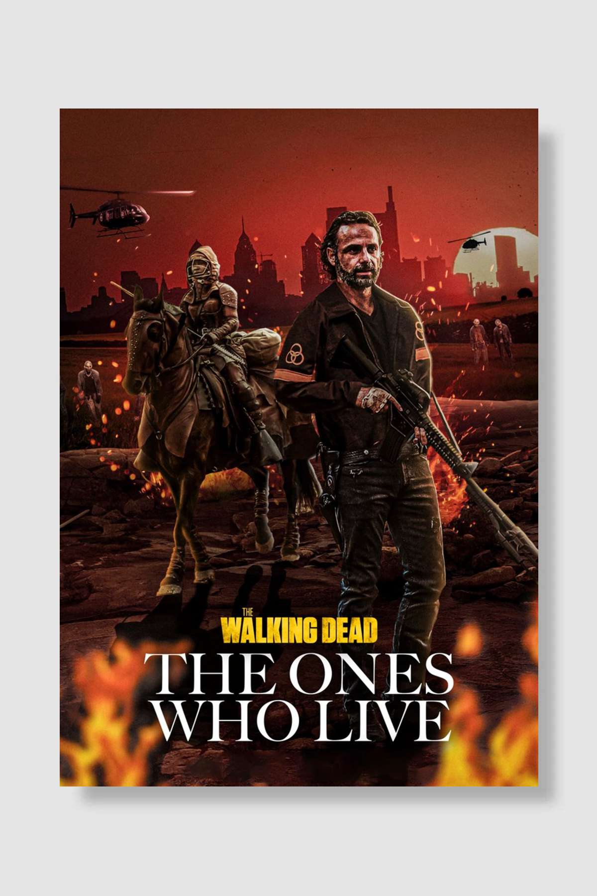 The Walking Dead: The Ones Who Live Dizi Poster Çerçevesiz Yüksek Kalite Dizi Afiş Duvar Poster