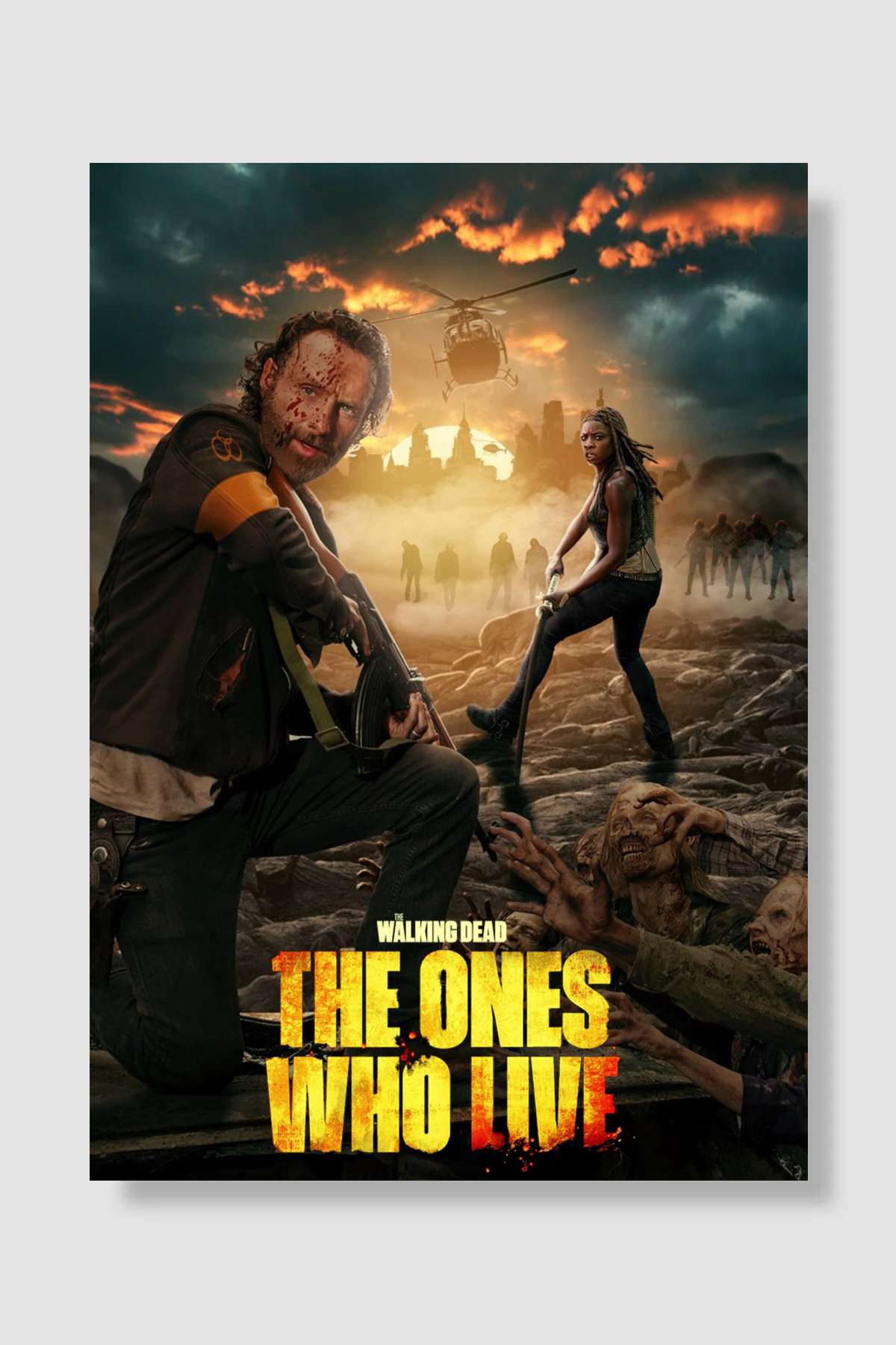 The Walking Dead: The Ones Who Live Dizi Poster Çerçevesiz Yüksek Kalite Dizi Afiş Duvar Poster