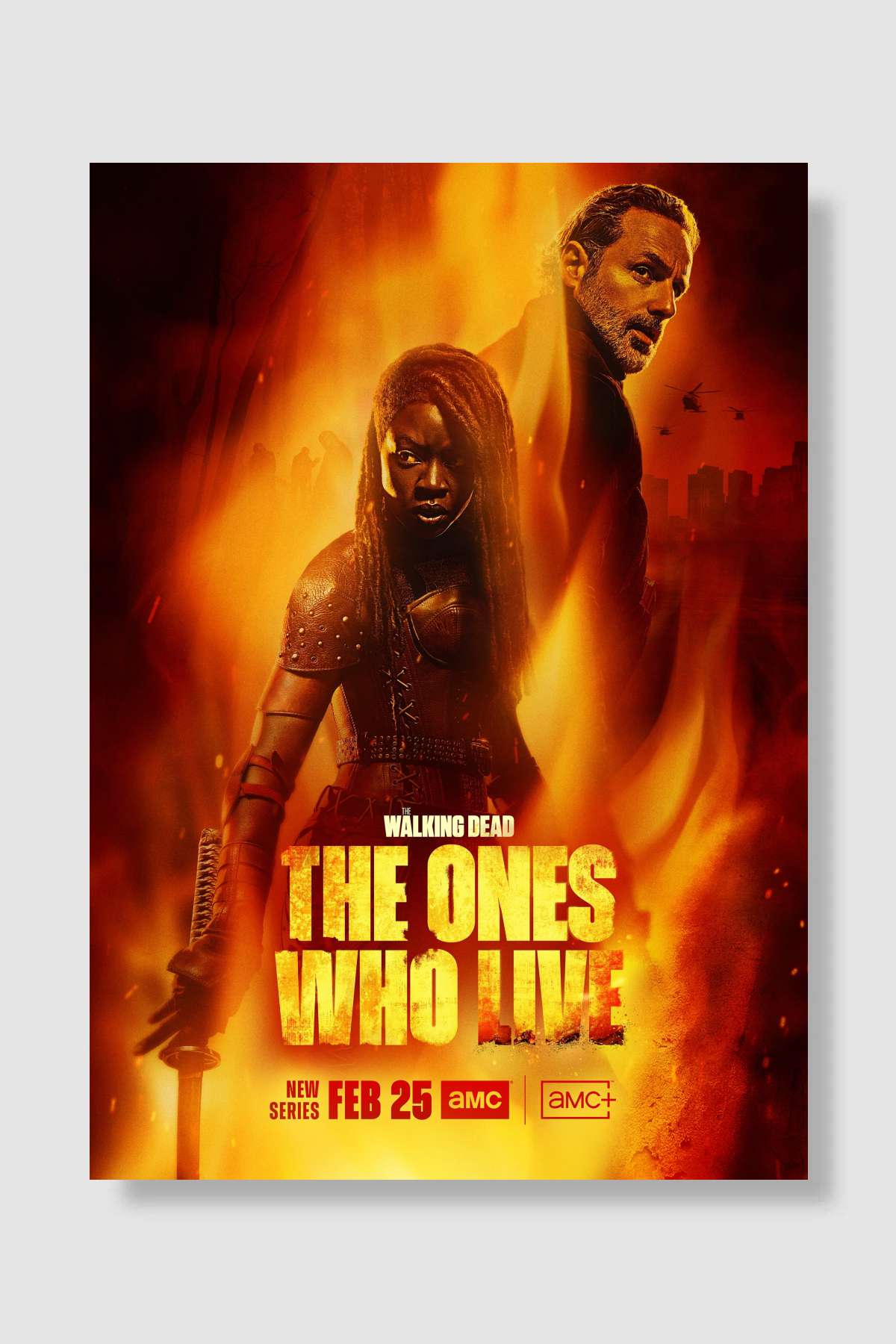 The Walking Dead: The Ones Who Live Dizi Poster Çerçevesiz Yüksek Kalite Dizi Afiş Duvar Poster