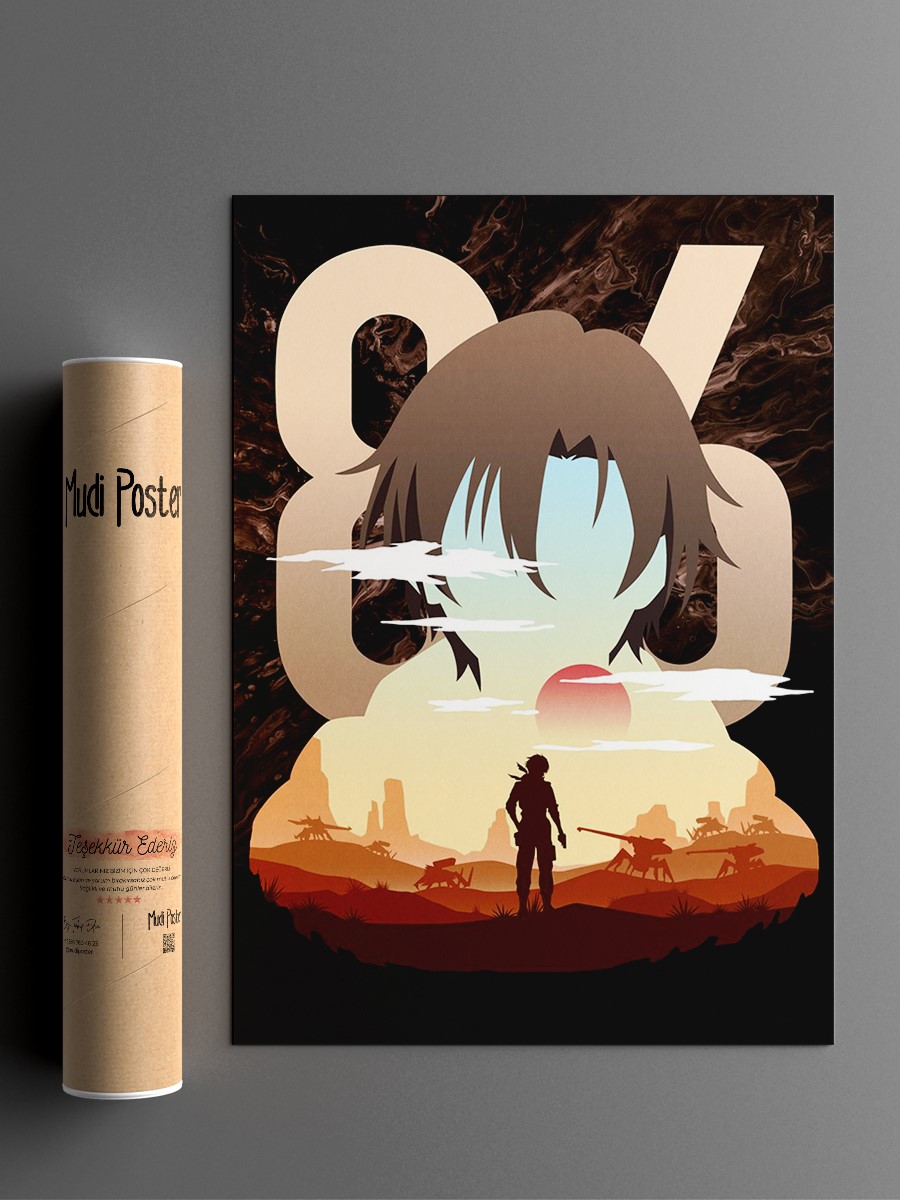 86 Anime Poster Çerçevesiz Yüksek Kalite Anime Duvar Poster