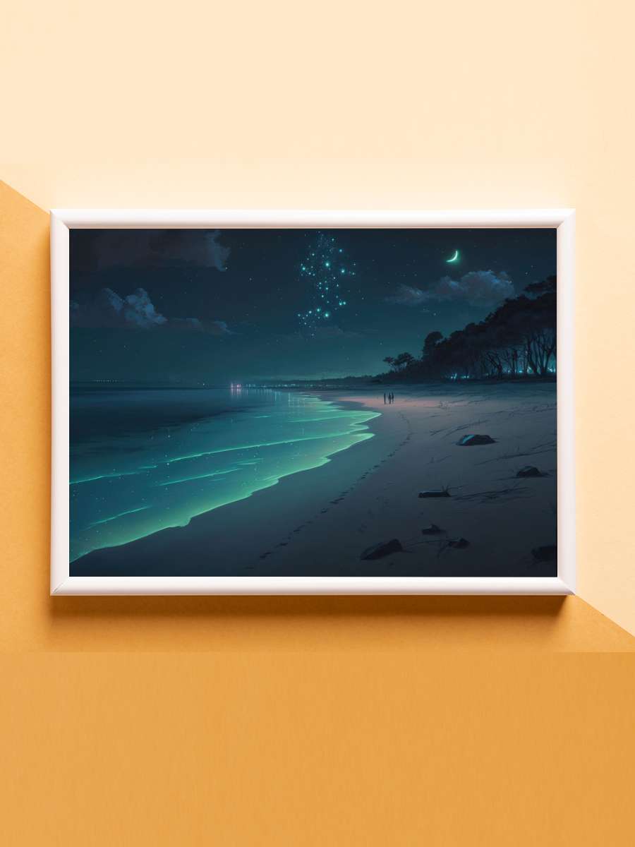 A night at the beach Anime Poster Çerçevesiz Yüksek Kalite Anime Duvar Poster