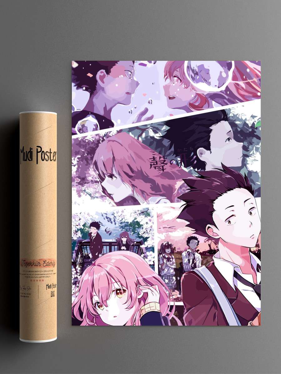 A Silent Voice Anime Poster Çerçevesiz Yüksek Kalite Anime Duvar Poster