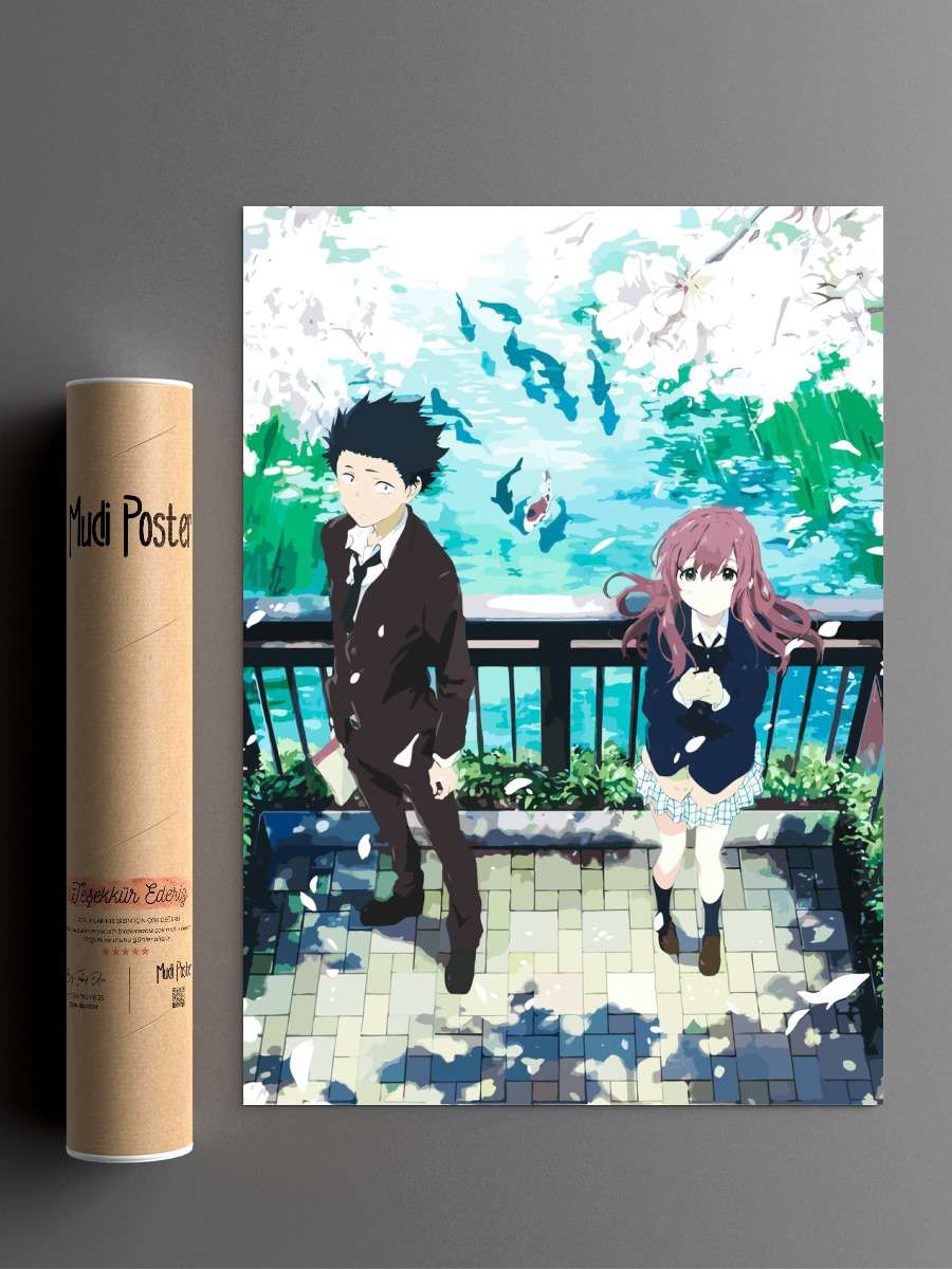 A Silent Voice Anime Poster Çerçevesiz Yüksek Kalite Anime Duvar Poster