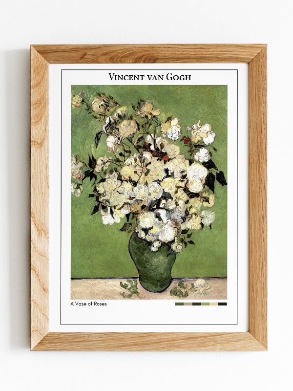 Vincent van Gogh A Vase of Roses Poster