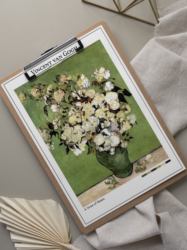 Vincent van Gogh A Vase of Roses Poster