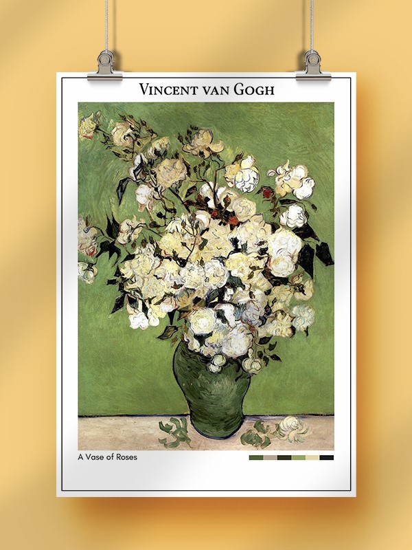 Vincent van Gogh A Vase of Roses Poster