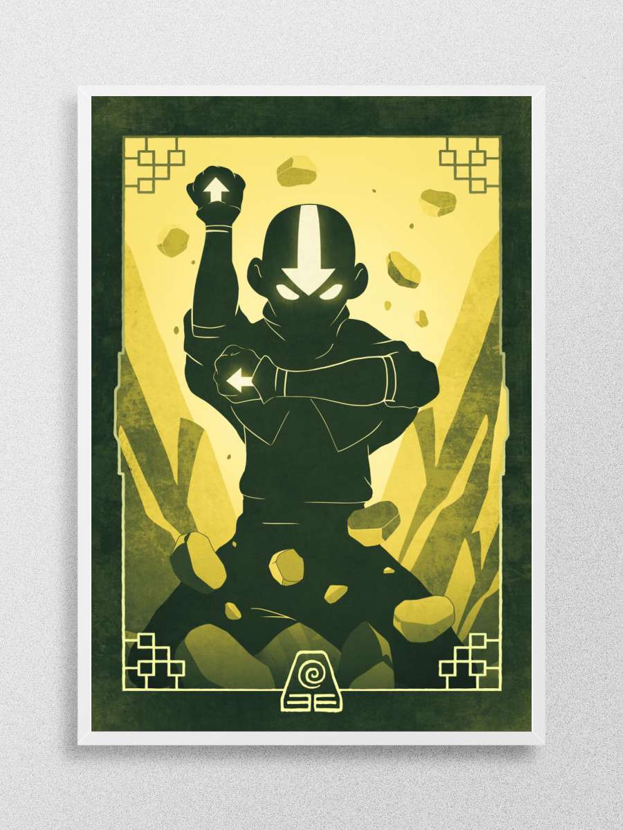 Aang Earth Anime Poster Çerçevesiz Yüksek Kalite Anime Duvar Poster