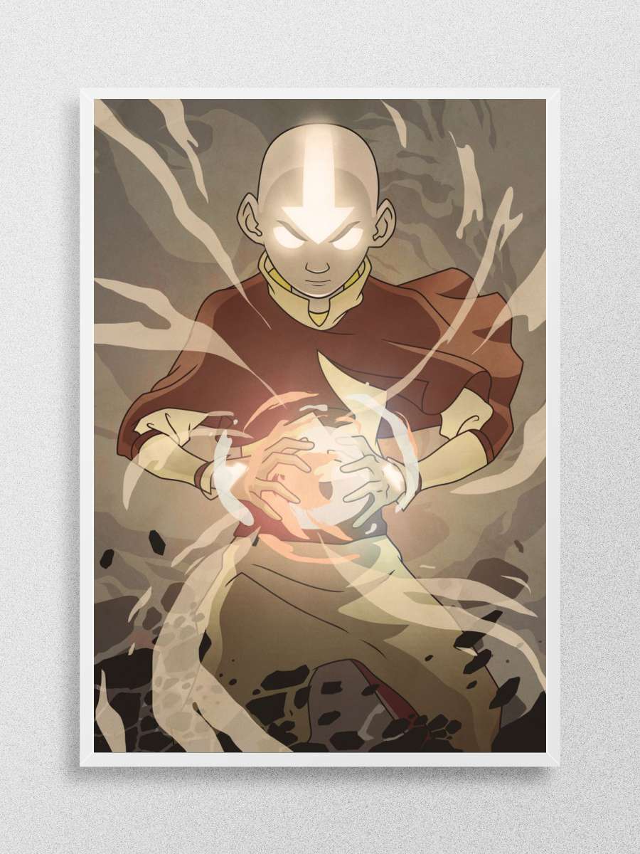 Aang Elements Anime Poster Çerçevesiz Yüksek Kalite Anime Duvar Poster