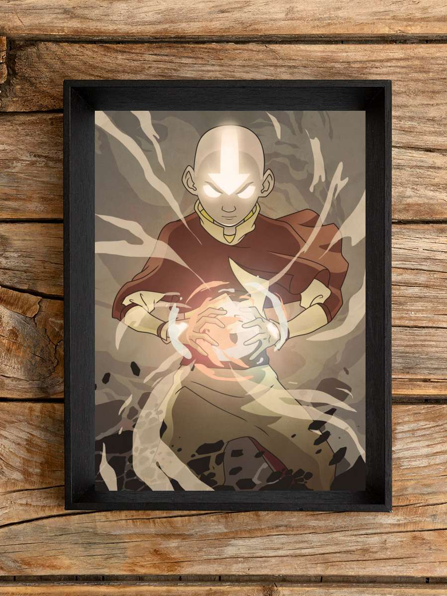 Aang Elements Anime Poster Çerçevesiz Yüksek Kalite Anime Duvar Poster