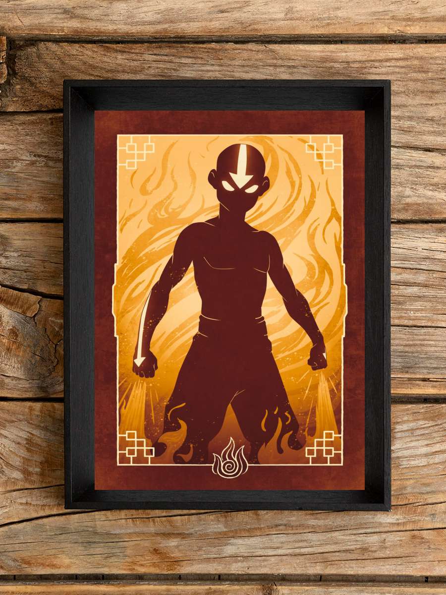 Aang Fire Anime Poster Çerçevesiz Yüksek Kalite Anime Duvar Poster