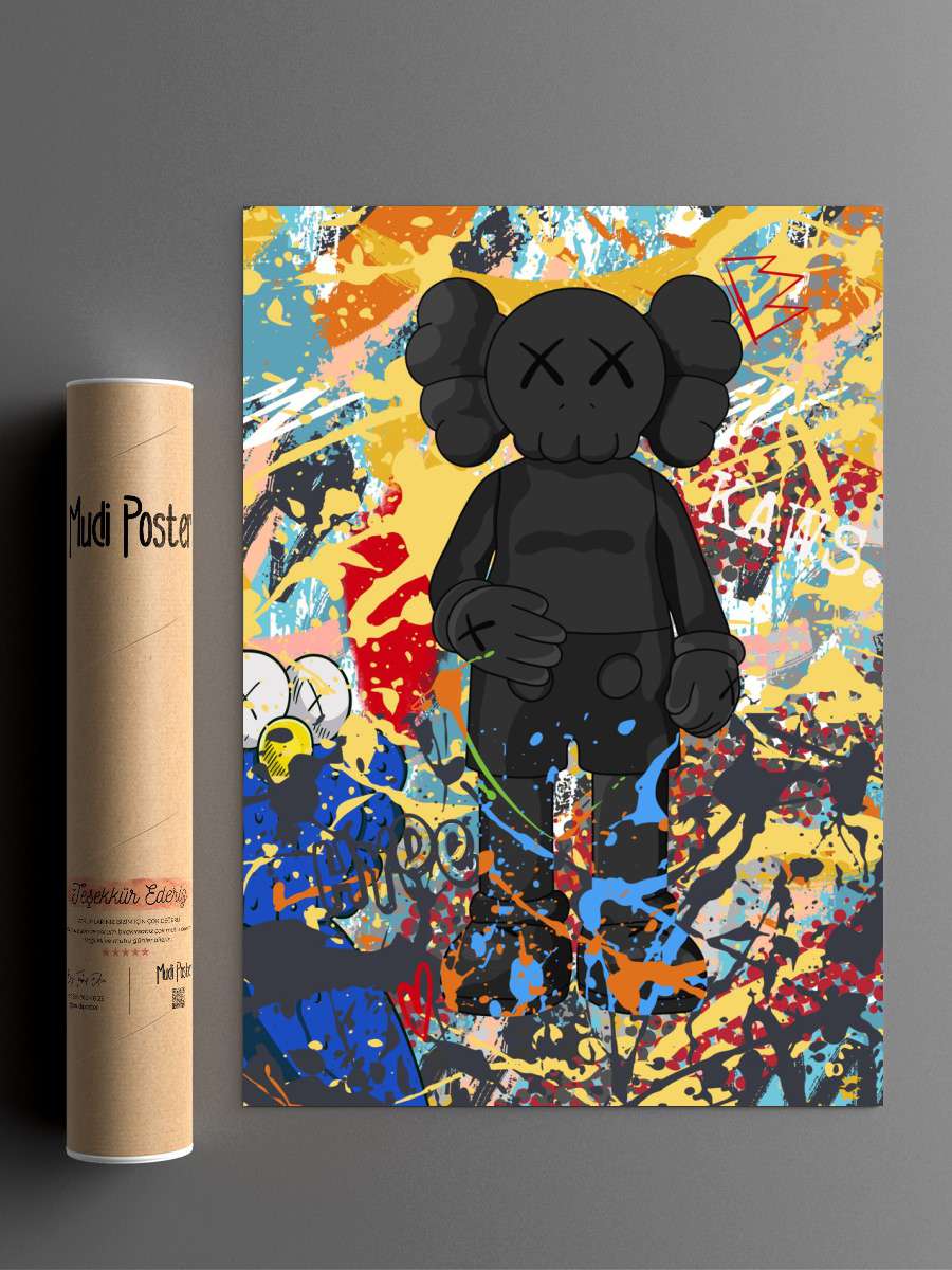 Abstract splatter kaws Anime Poster Çerçevesiz Yüksek Kalite Anime Duvar Poster