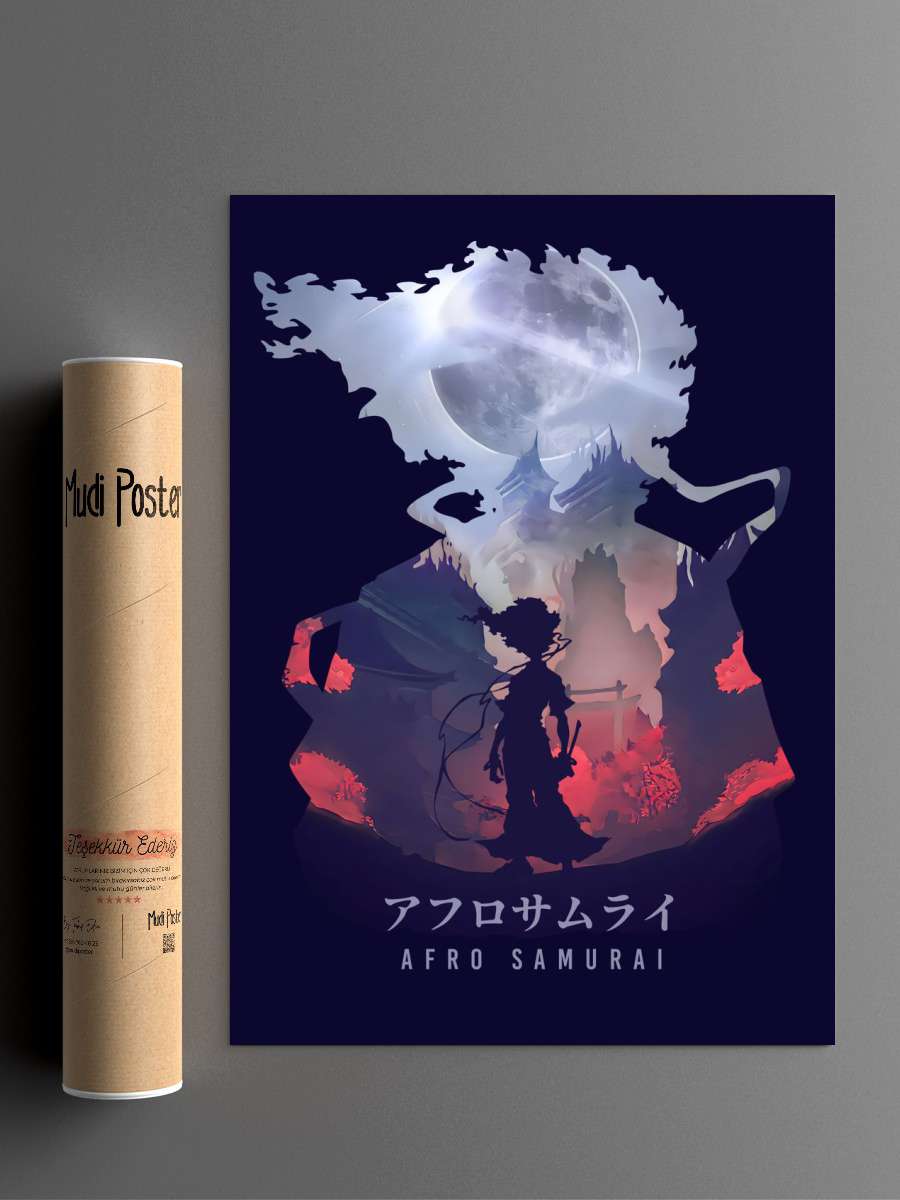 Afro Samurai Anime Anime Poster Çerçevesiz Yüksek Kalite Anime Duvar Poster
