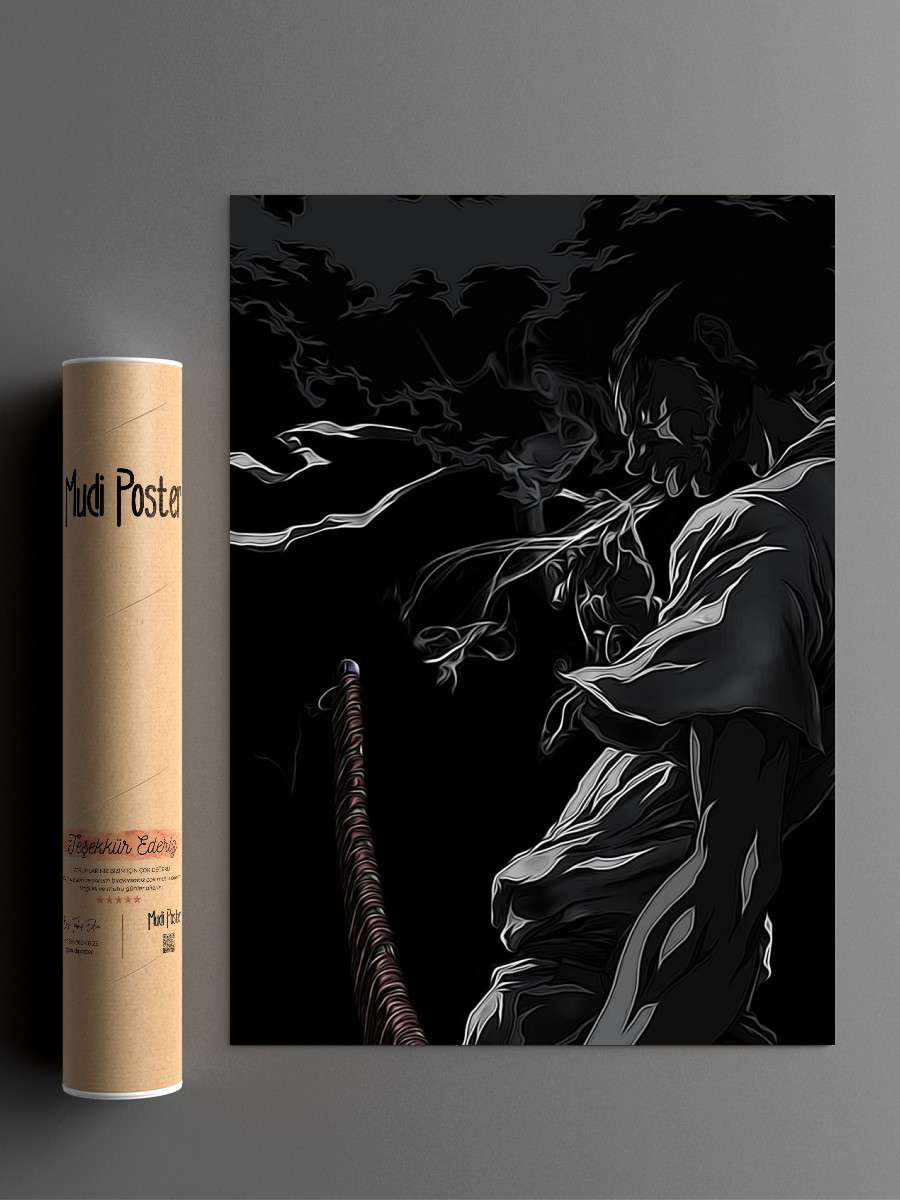 Afro Samurai Anime Poster Çerçevesiz Yüksek Kalite Anime Duvar Poster