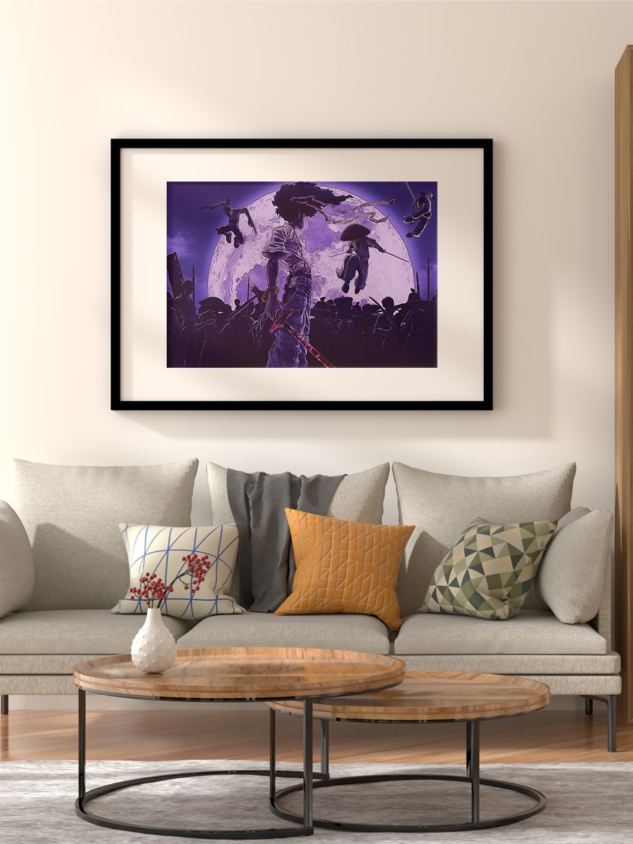 Afro Samurai Anime Poster Çerçevesiz Yüksek Kalite Anime Duvar Poster
