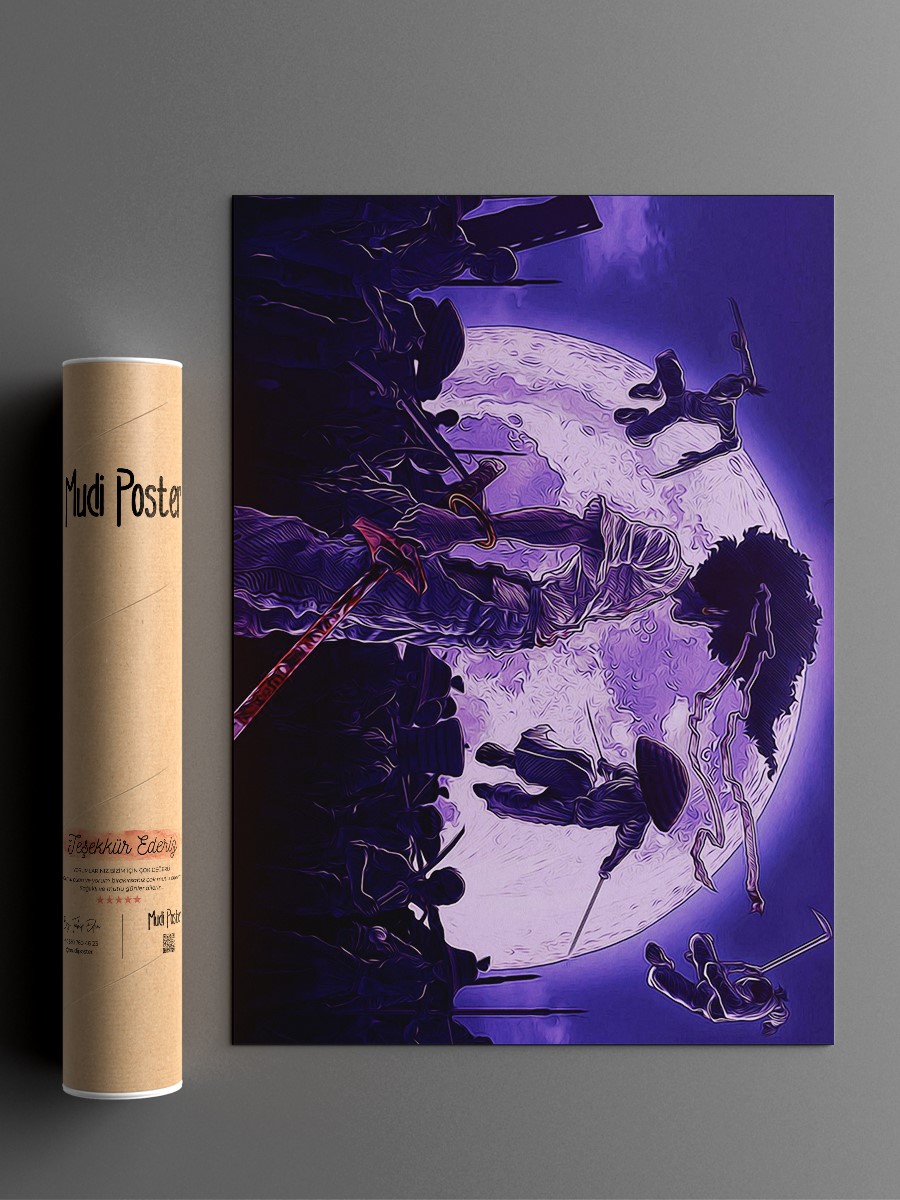 Afro Samurai Anime Poster Çerçevesiz Yüksek Kalite Anime Duvar Poster