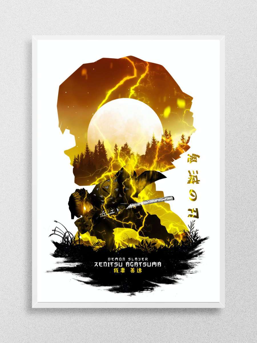 Agatsuma Zenitsu Anime Poster Çerçevesiz Yüksek Kalite Anime Duvar Poster