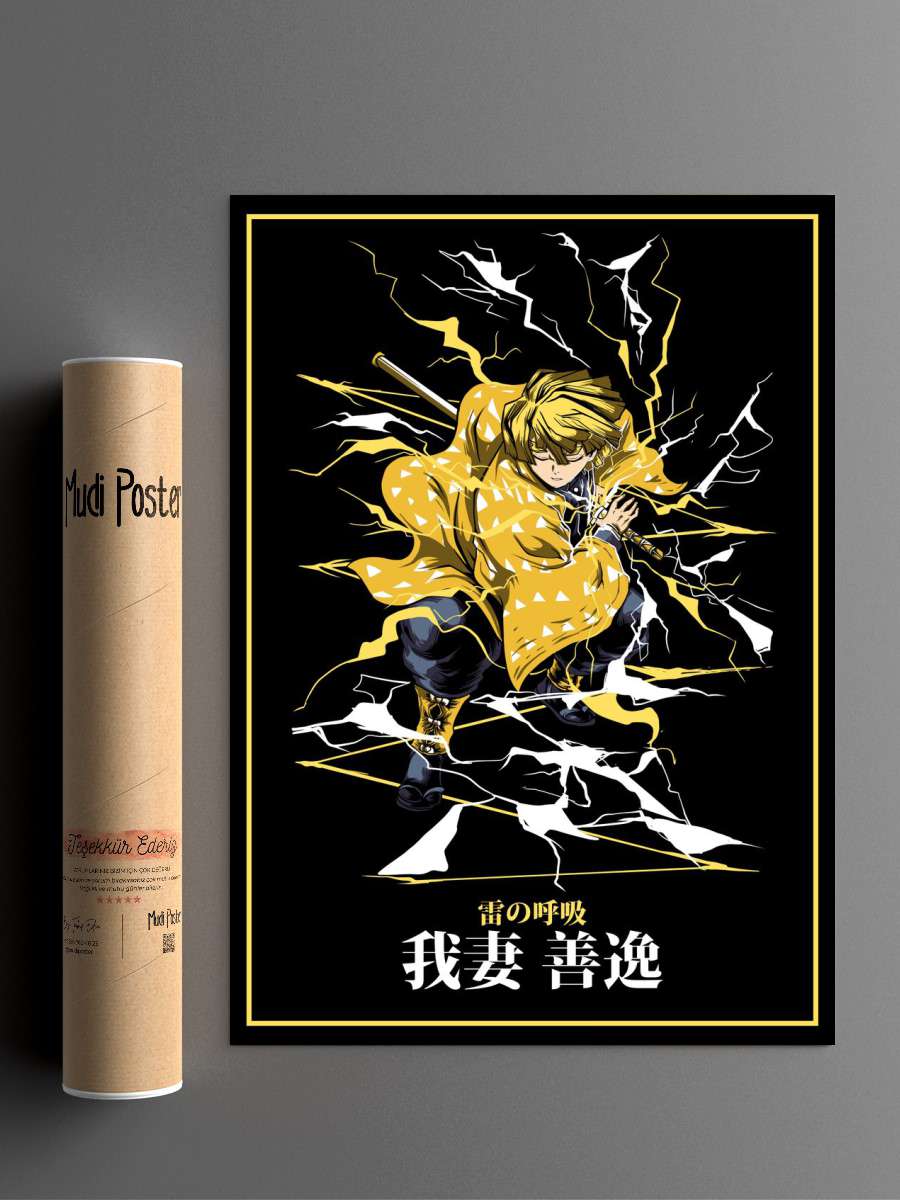 Agatsuma Zenitus Anime Poster Çerçevesiz Yüksek Kalite Anime Duvar Poster