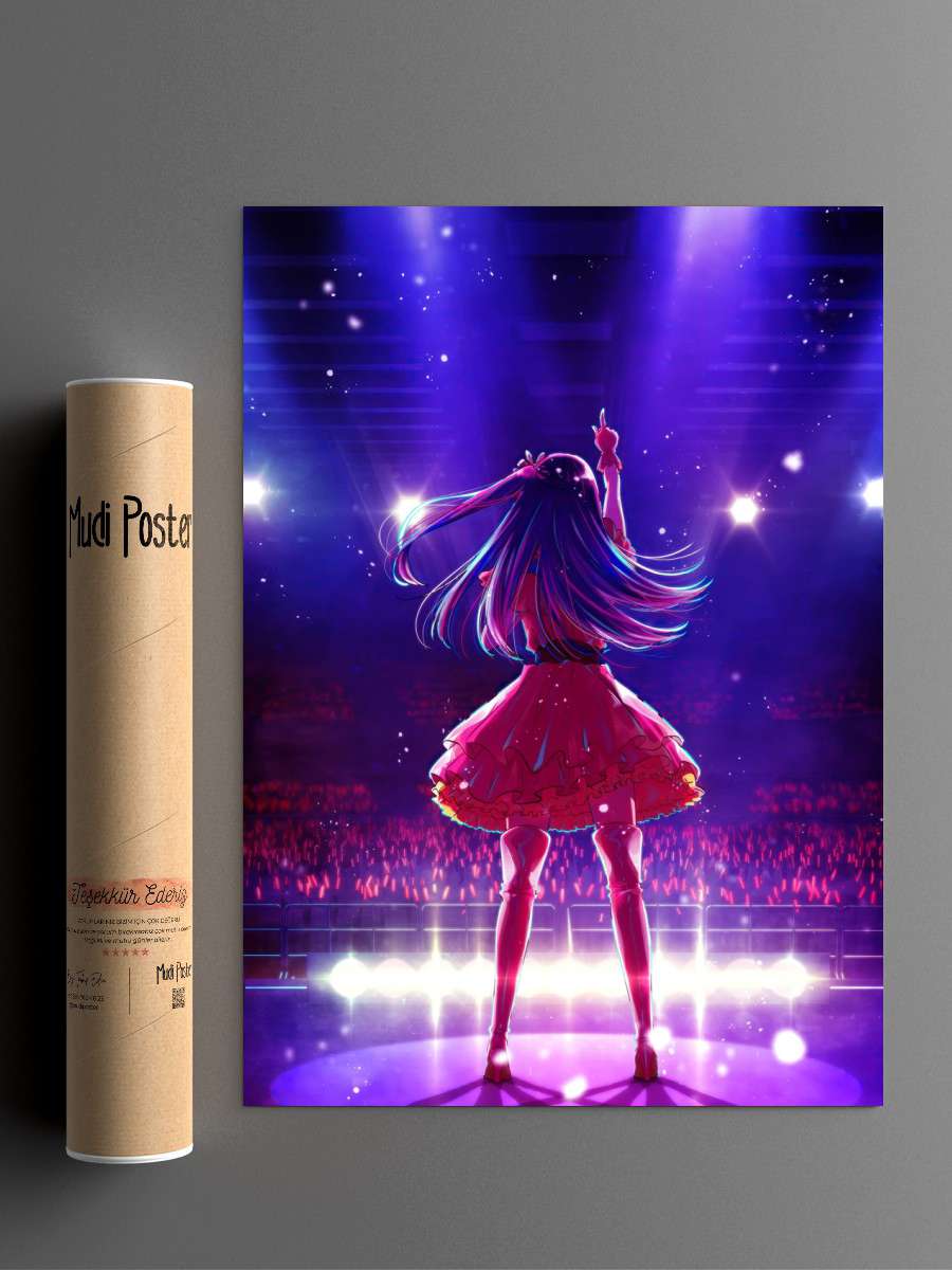 Ai hoshino oshi no ko Anime Poster Çerçevesiz Yüksek Kalite Anime Duvar Poster