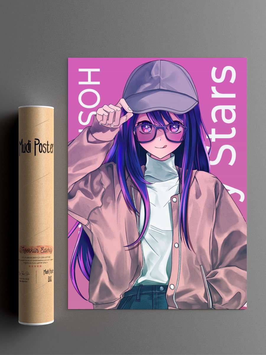 Ai hoshino oshi no ko Anime Poster Çerçevesiz Yüksek Kalite Anime Duvar Poster