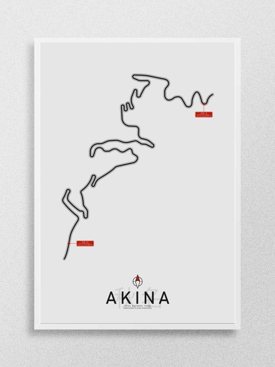 Akina Touge Pass Route Anime Poster Çerçevesiz Yüksek Kalite Anime Duvar Poster