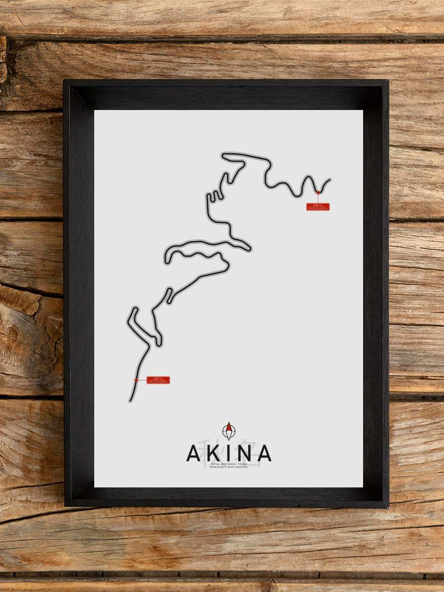 Akina Touge Pass Route Anime Poster Çerçevesiz Yüksek Kalite Anime Duvar Poster