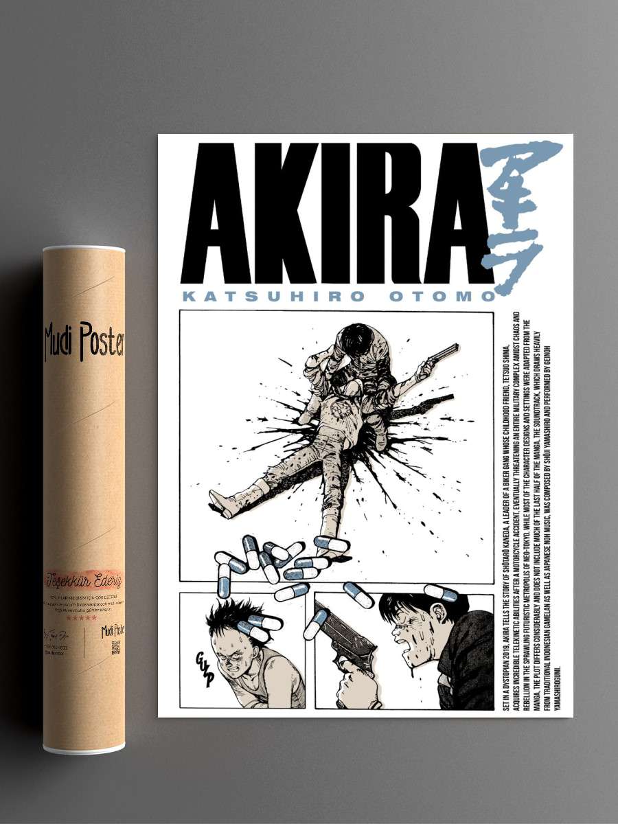 AKIRA Anime Poster Çerçevesiz Yüksek Kalite Anime Duvar Poster