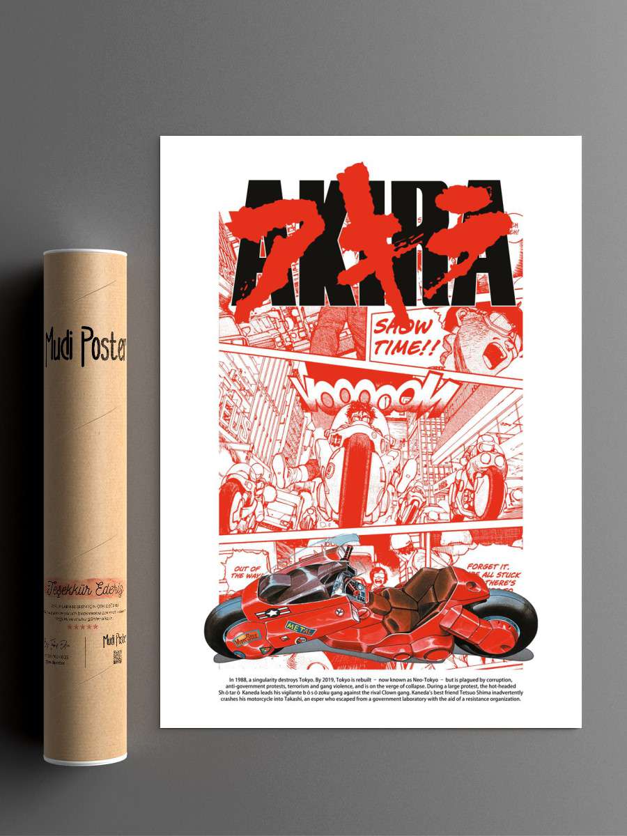 AKIRA Anime Poster Çerçevesiz Yüksek Kalite Anime Duvar Poster