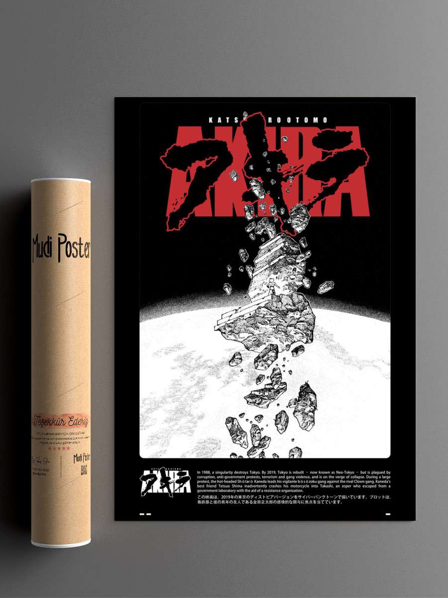AKIRA Anime Poster Çerçevesiz Yüksek Kalite Anime Duvar Poster