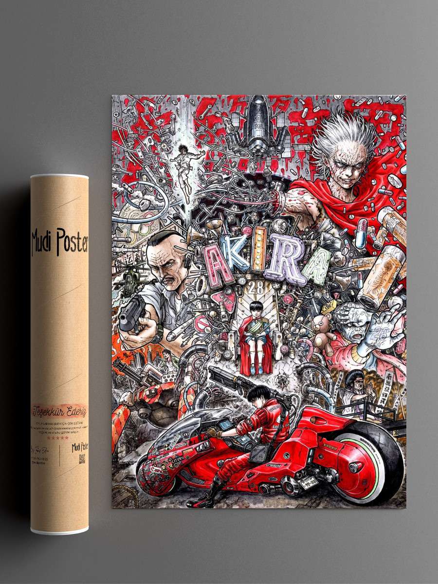 akira Anime Poster Çerçevesiz Yüksek Kalite Anime Duvar Poster