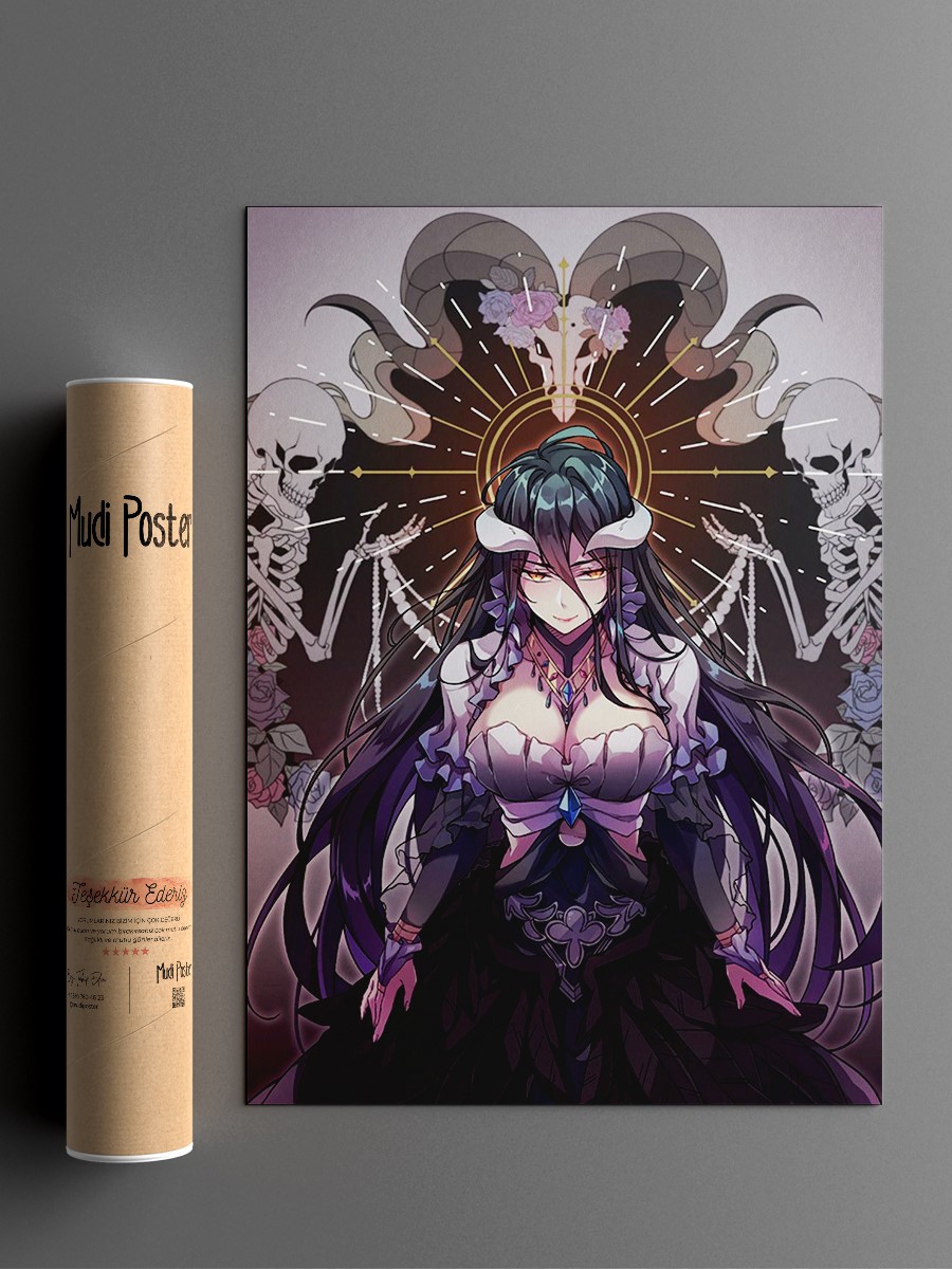 Albedo Anime Poster Çerçevesiz Yüksek Kalite Anime Duvar Poster