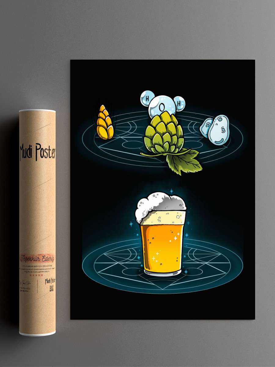 Alchemistry Beer Anime Poster Çerçevesiz Yüksek Kalite Anime Duvar Poster