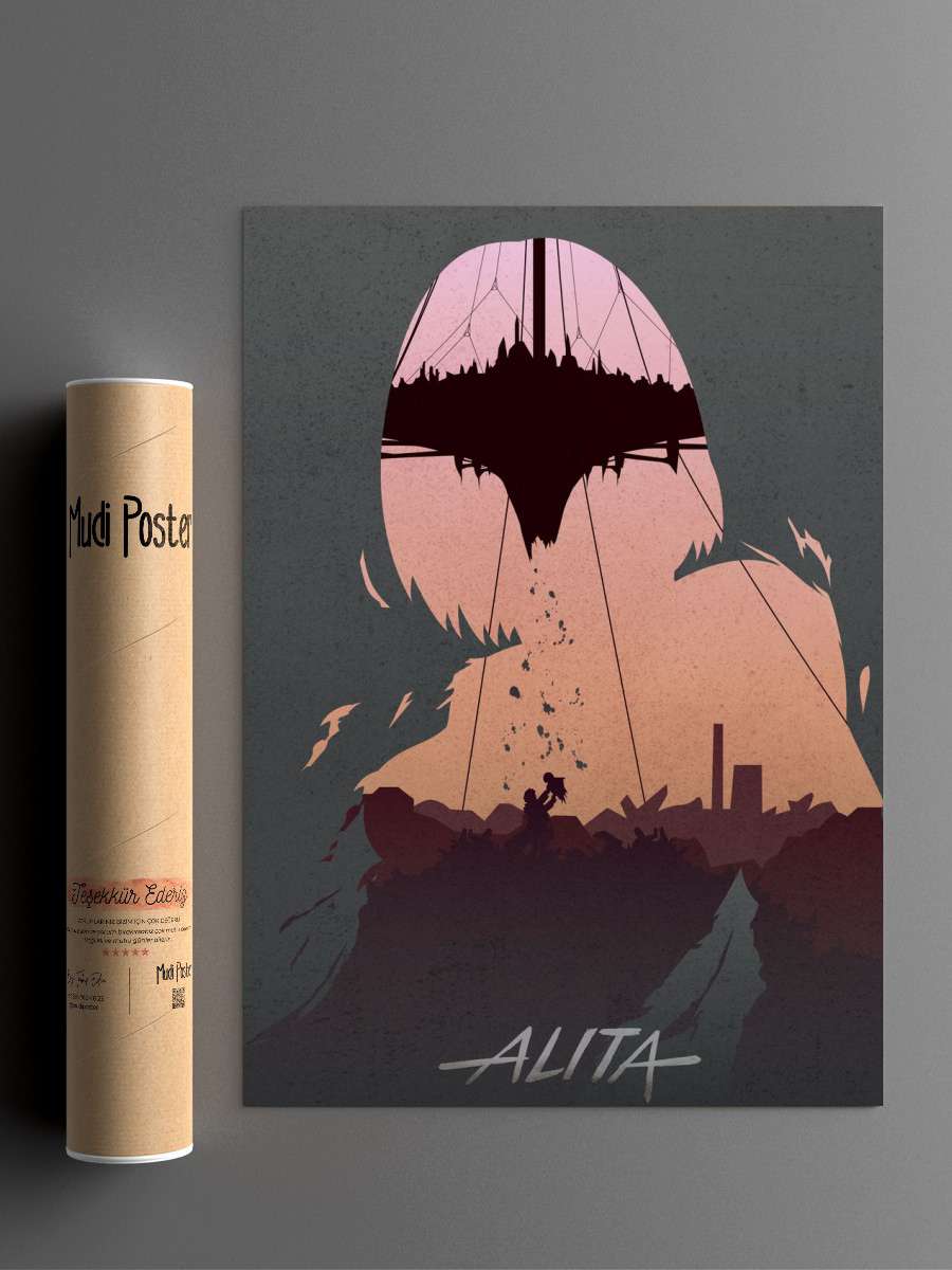 Alita BA Origins Anime Poster Çerçevesiz Yüksek Kalite Anime Duvar Poster