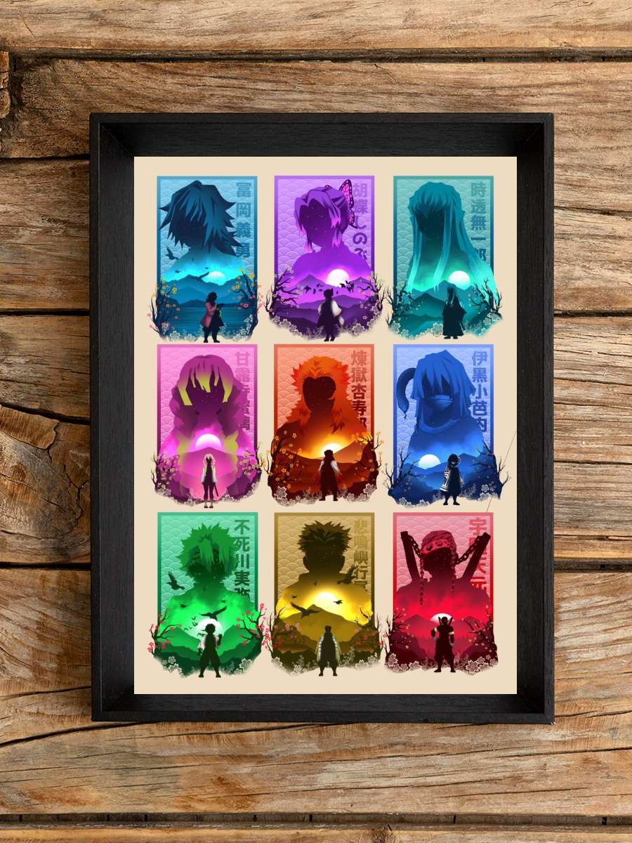 All Hashira Demon Slayer Anime Poster Çerçevesiz Yüksek Kalite Anime Duvar Poster