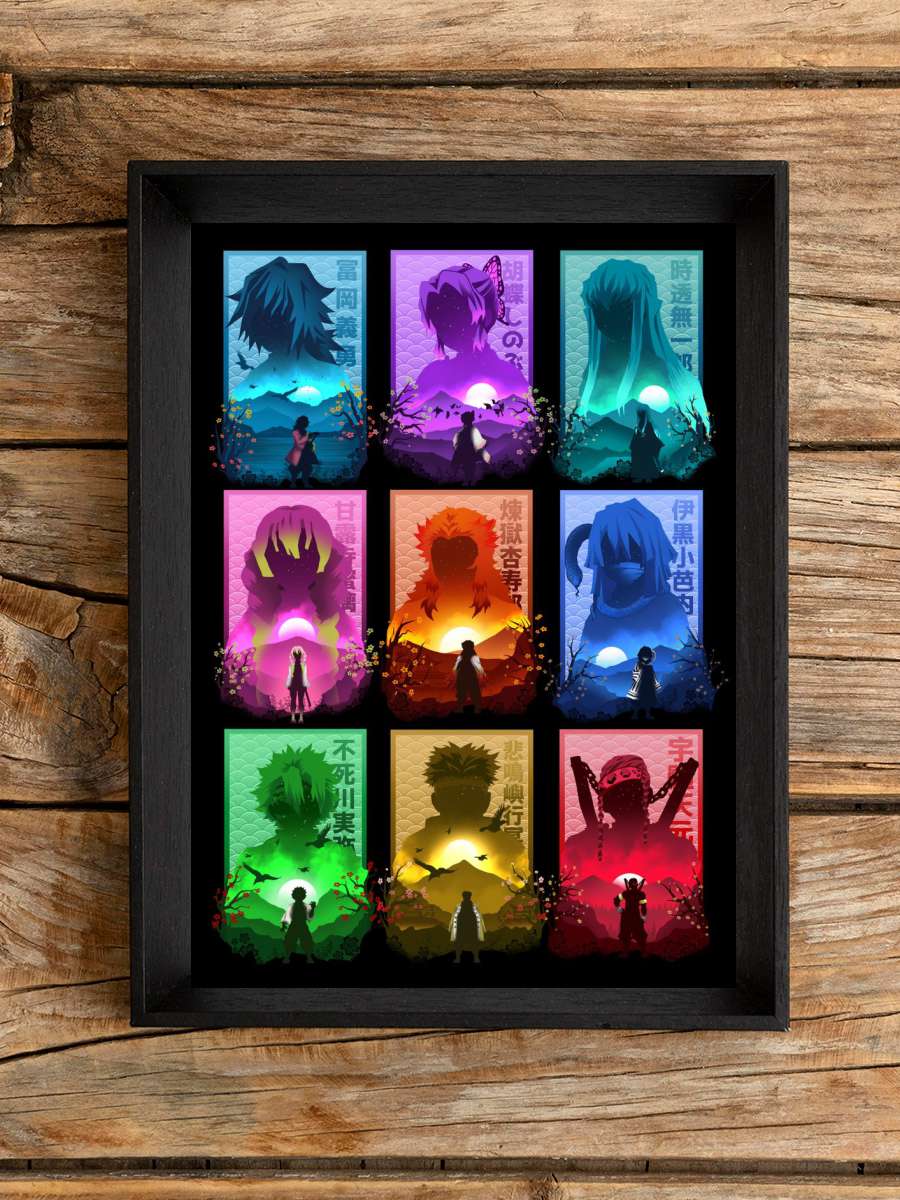 All Hashira Anime Poster Çerçevesiz Yüksek Kalite Anime Duvar Poster