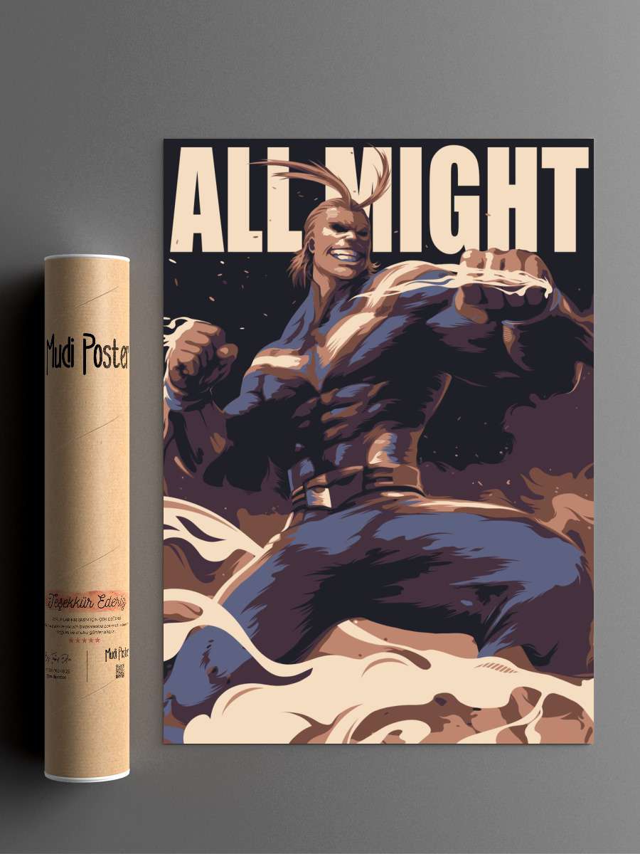 All Might My Hero Academia Anime Poster Çerçevesiz Yüksek Kalite Anime Duvar Poster