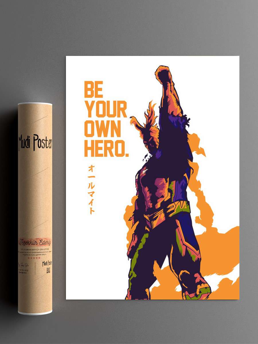 All might one for all Anime Poster Çerçevesiz Yüksek Kalite Anime Duvar Poster
